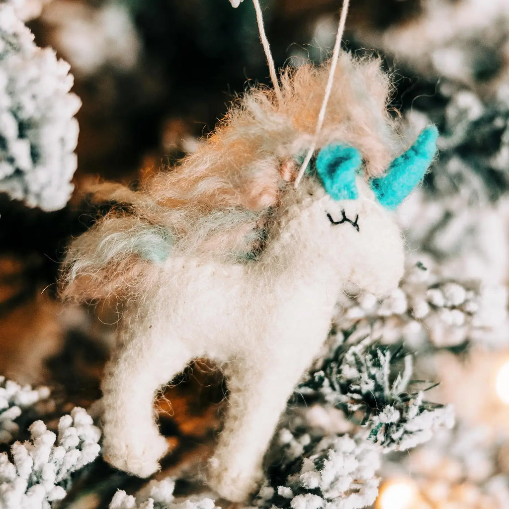 Happy Unicorn Ornament