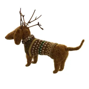 Rein-Deer Dachshund Ornament