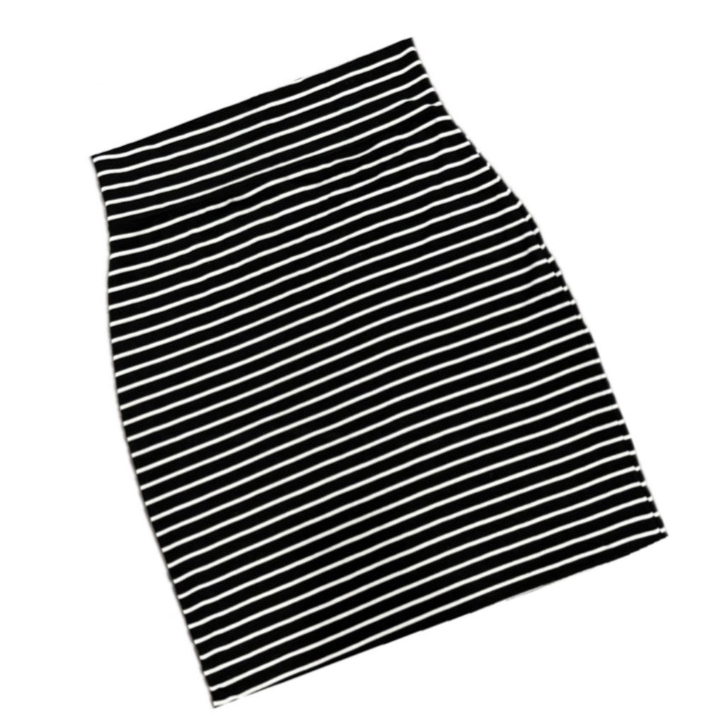 Kristina Skirt || Black & White Stripe