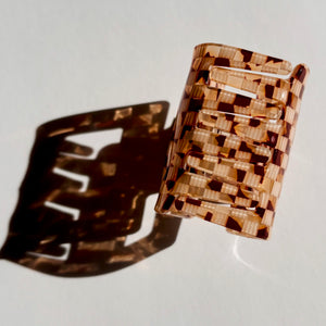 Checkerboard  Hair Claw || Tortoiseshell