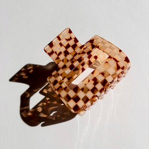 Checkerboard  Hair Claw || Tortoiseshell